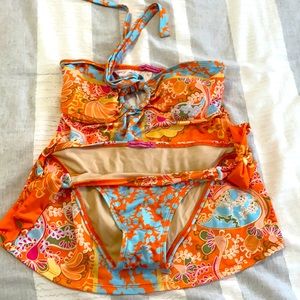 Maternal America maternity halter tankini Sz Small